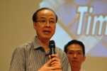 Mr. Shin, IFES East Asia Regional Secretary sharing a word of encouragement for the K.O.W. team